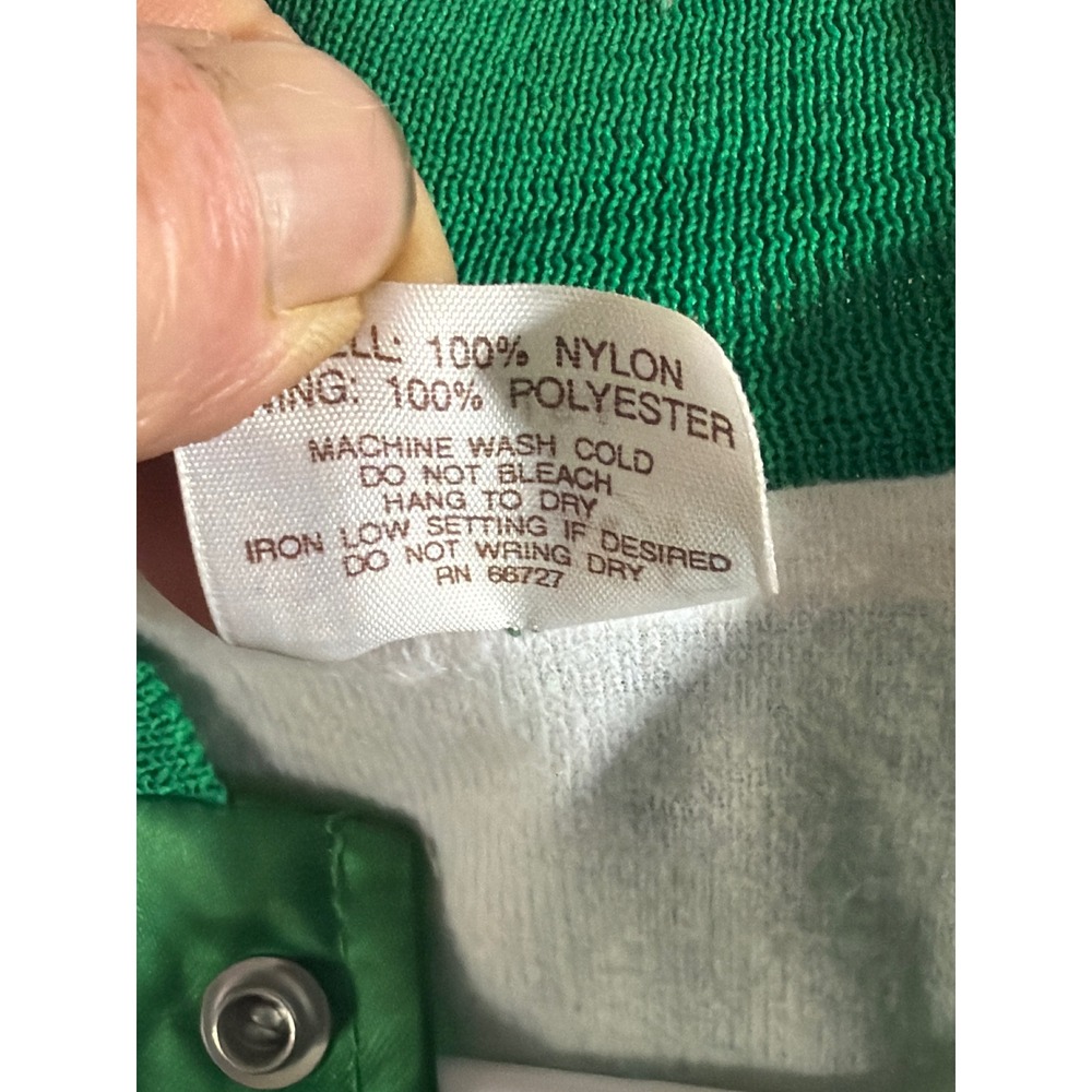 Vintage John Deere Auburn Sportswear Green Satin Bomber Jacket Mens Large USA - Picture 7 of 12